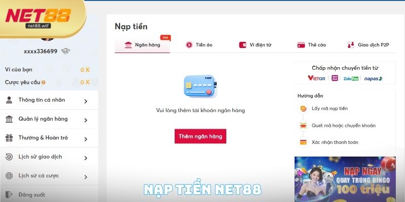 Nạp Tiền NET88